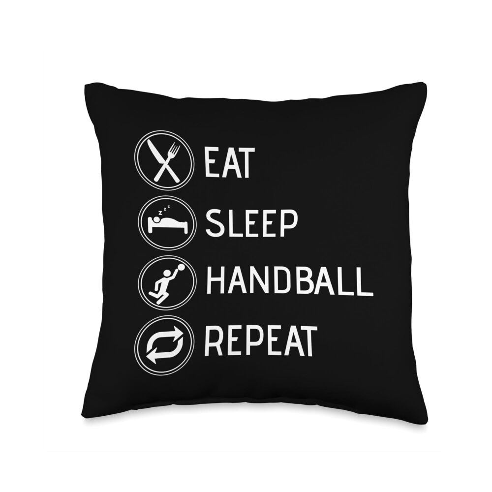 1114 Eat Sleep Handball Repeat Handball-Player Kid Throw Pillow